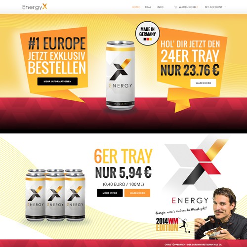 Energy Drink Stylish Trendy Website