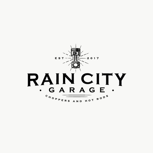 Vintage inspired logo for RAIN CITY