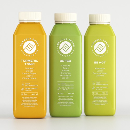 Logo and Labels Design for Fresh Juices