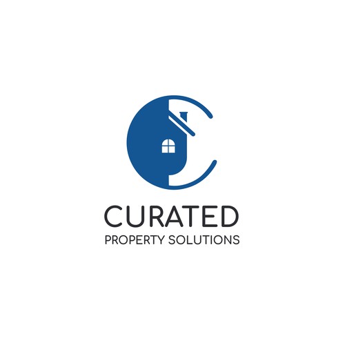 logo concept for property company with C letter for the name of Curated Company