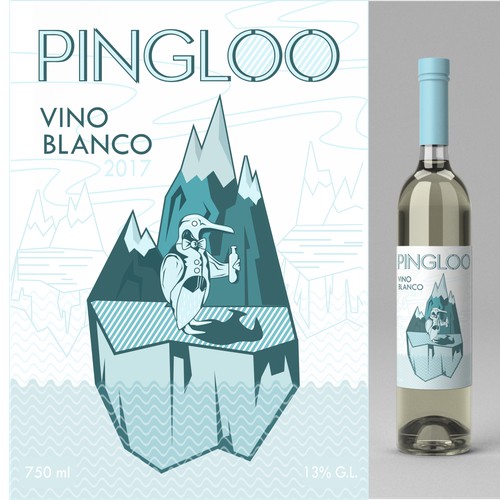 Youthful and Modern Wine Label