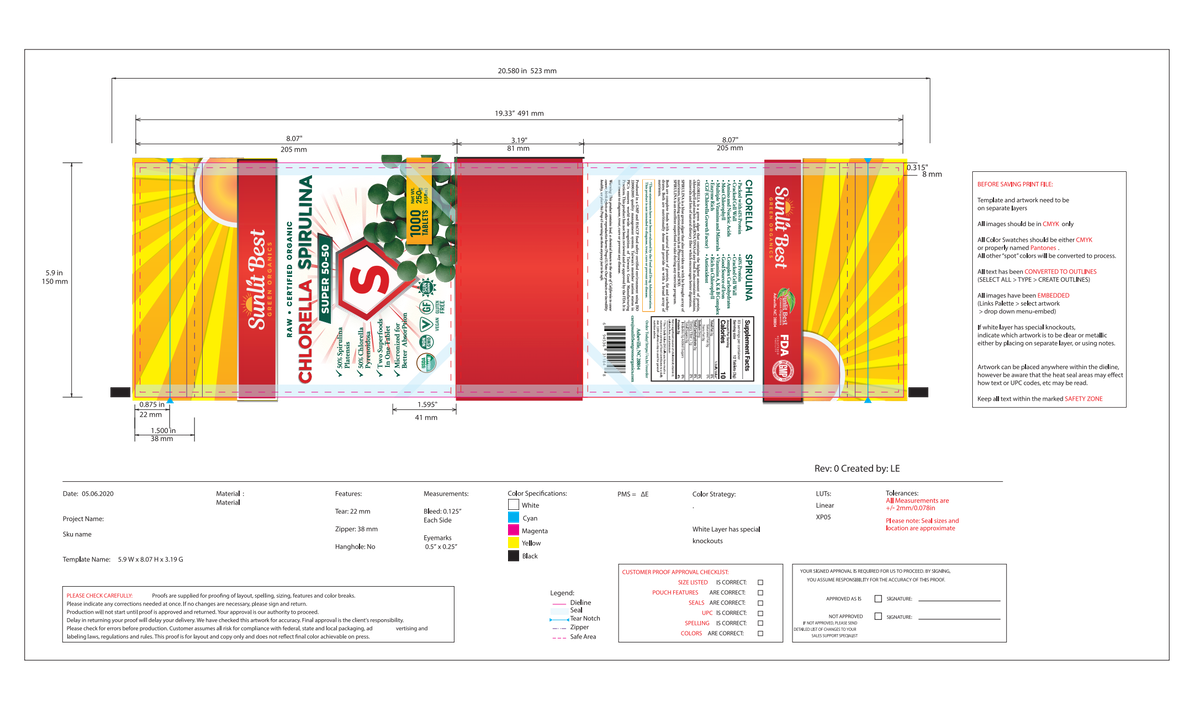 Create the SUPER 50/50 front label