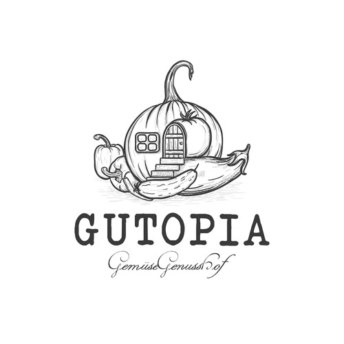 hand drawn logog for vegie producer