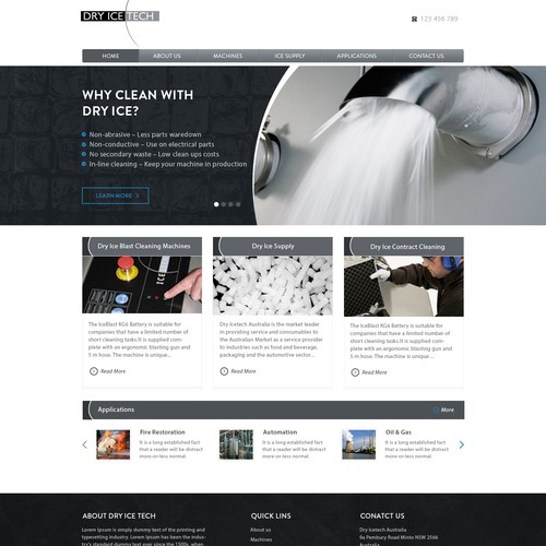 New website for Dry Ice Technology company