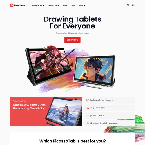 Entry for  Product Page Web Design