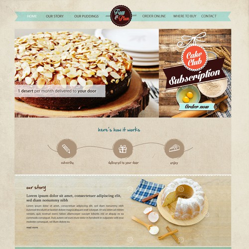 Create online brand for traditional, home-baked cake and pudding subscription club