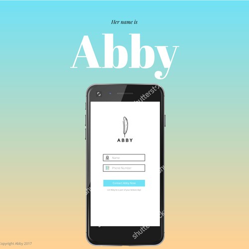 Bold and Simple Landing Page For Abby