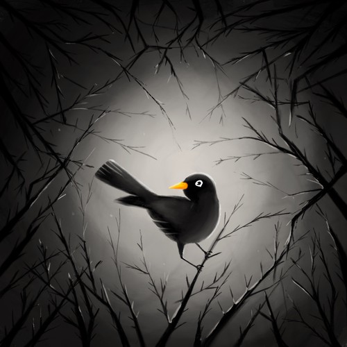 Black bird Illustration