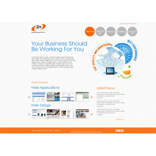 2 Page Web Site Design for Web Applications Developer Needed