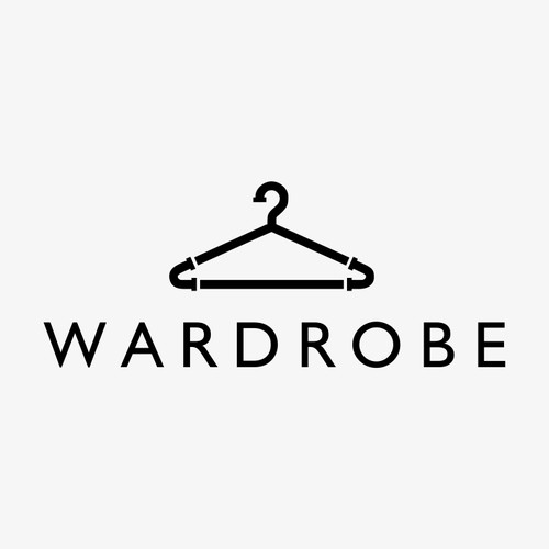 Create an industrial style logo for the clothing boutique WARDROBE!