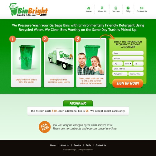 New website design wanted for BinBright.com