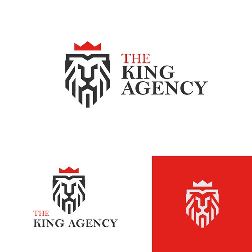 bold lion logo for financial service business