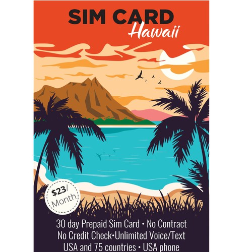 A Rack Card For SIMCARDHAWAII