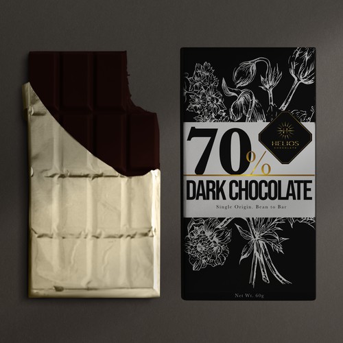 Packaging design for dark chocolate
