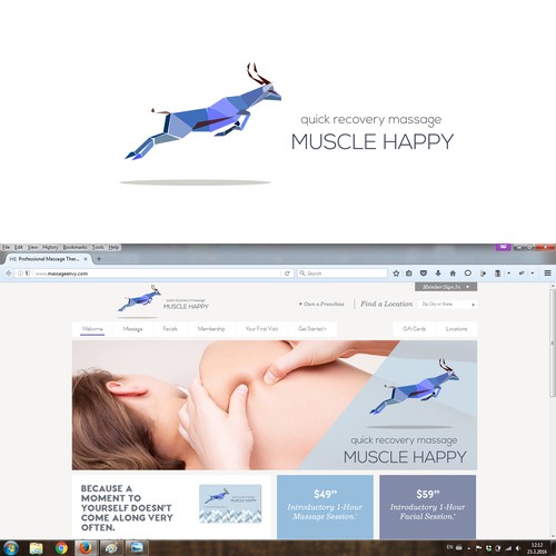 Gazela logo for recovery massage clinic