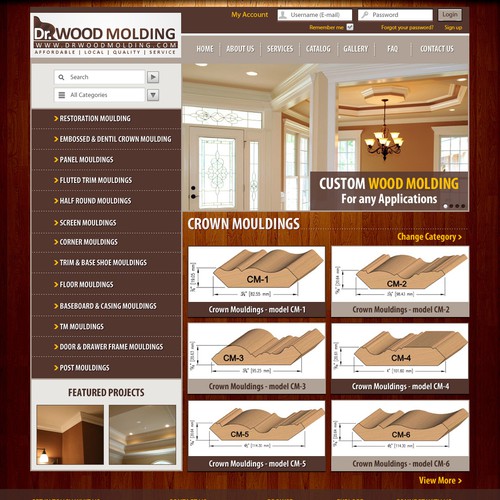 Help Dr.Wood Molding  with a new website or app design