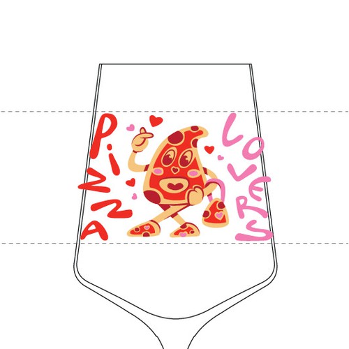 Pizza lovers illustration