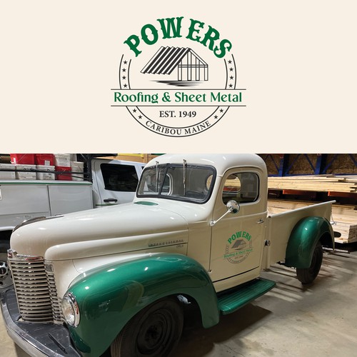Heritage-Inspired Badge Logo for Roofing Company