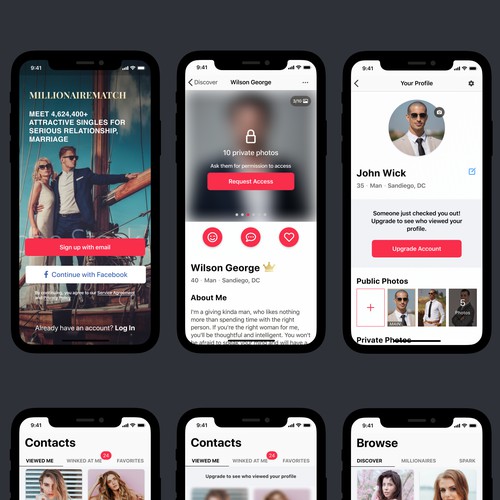 Luxury Dating App Design