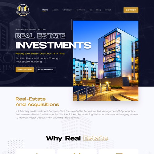 real estate investment website design
