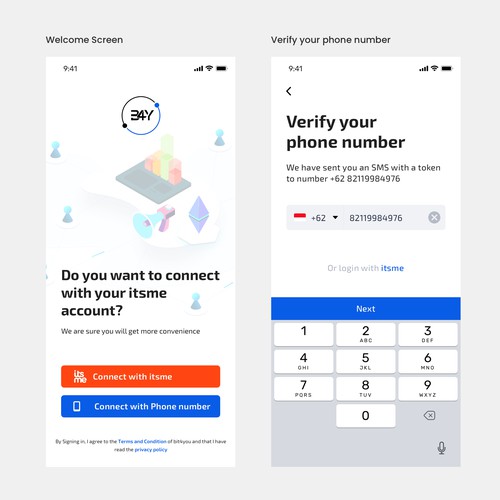 Bit4You cryptocurrencies registration flow