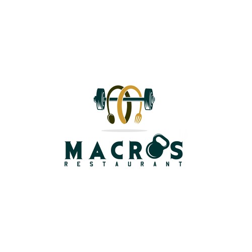 macros restaurant logo design