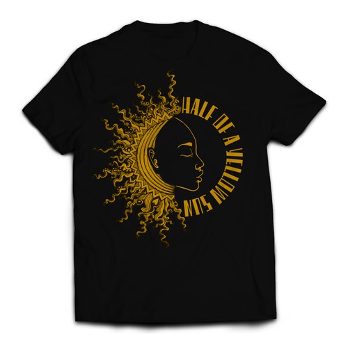 African woman T- shirt design. 