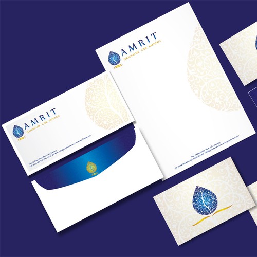 Create a modern exotic visual for Amrit