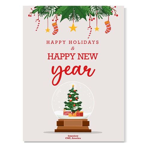 A happy holiday + new year greeting card