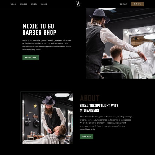 Modern and Classic web design for a Barber Shop