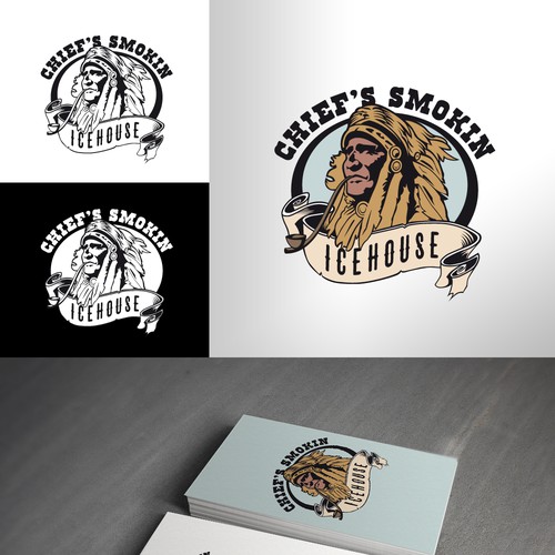 Create the next logo for Chief's Smokin Icehouse