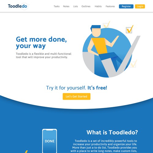 Task Organizer Website Design