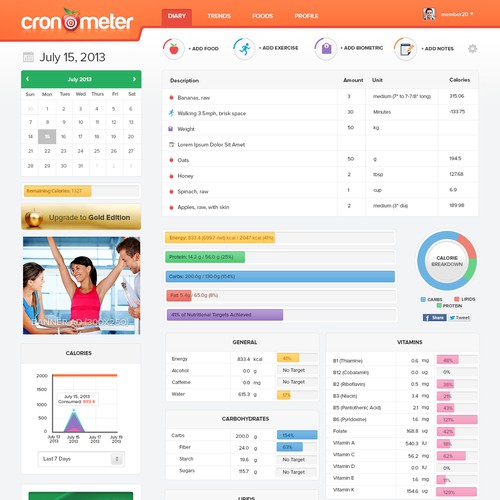 Flat clean UI design