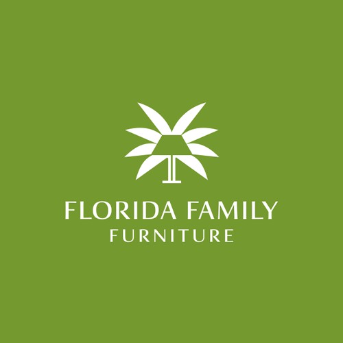 logo that displays the image of a family owned furniture store that sells quality at discount prices