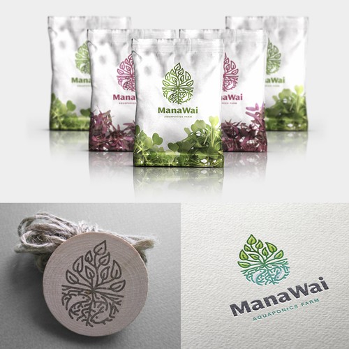 Logo for ManaWai-aquaponics farm