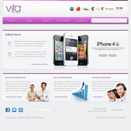New website design wanted for Vita Group