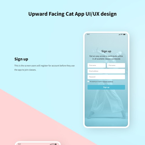 Upward Facing App UI/UX Design