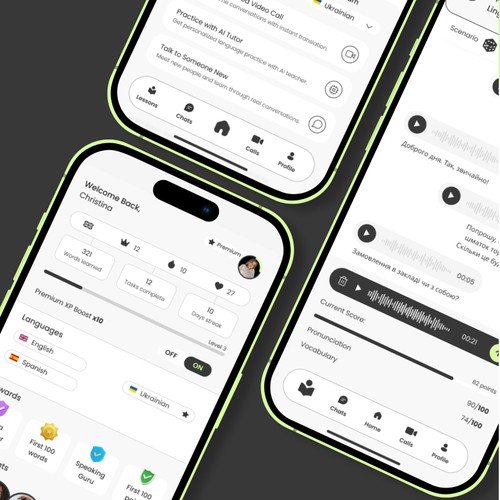 UI/UX Design for a Gamified AI Language Learning & Real-Time Translation App
