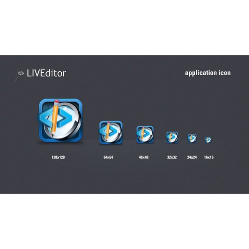 LIVEditor (live htm code editor) needs a new application icon