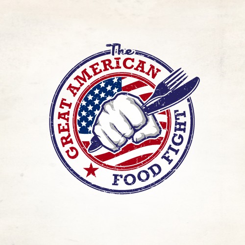 Create a classic eye catching Great American Food Fight logo.