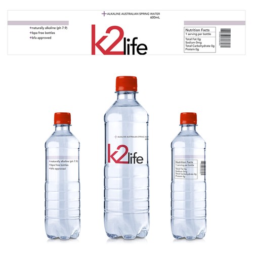 Alkaline spring water label