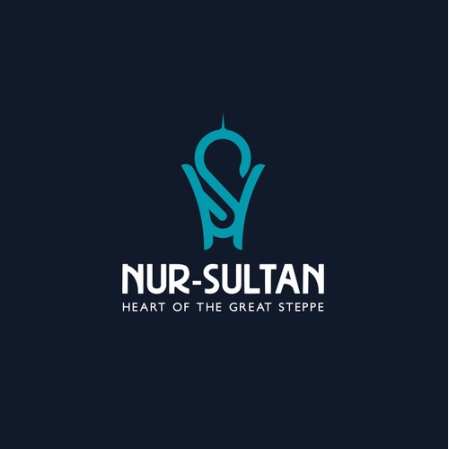 Modern logo for the capital of Kazakhstan, Nur-Sultan