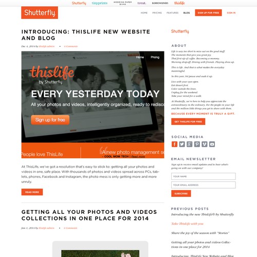 Shutterfly Blog