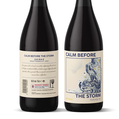 Bold label concept for wine