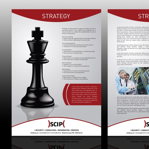 Brochure design for scip AG