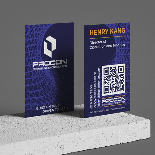 Business Card Design for Industrial Construction Company