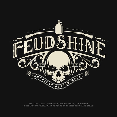 Feudshine moonshine logo
