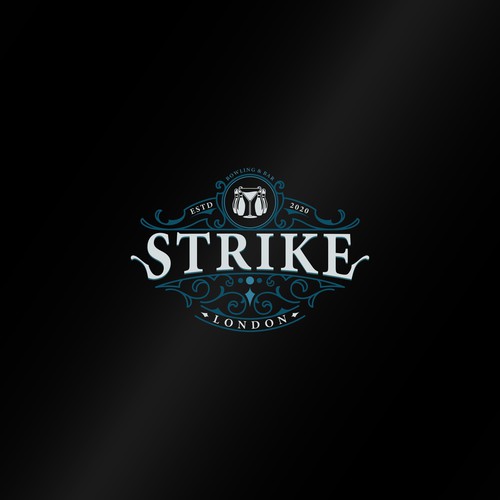 Classic logo concept for Bar and bowling alley in London