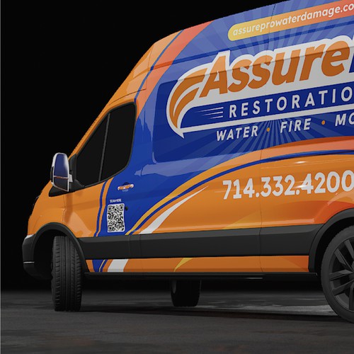 Creative bold van wrap