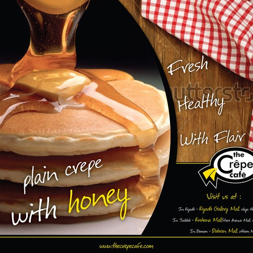 Print ad for The Crepe Cafe!